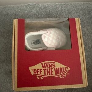 Pink and white checkered baby vans